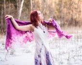 Soft purple  bridal cover up for winter wedding