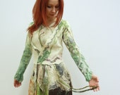 Mountain wedding dress Woodland fairy wedding dress Fantasy wedding dress White green wedding dress Wool dress Wool silk