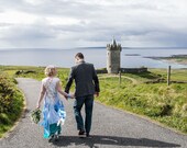 Alternative wedding dress Blue fairy wedding gown Colored wedding dress Bohemian wedding dress Whimsical bridal dress