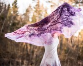 Lavender felted scarf Lavender wedding shawl Pastel goth scarf Wedding shawl Purple lilac shawl Silk scarf Wool scarf Boho chic scarf