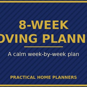 8 Week Moving Planner Excel, Moving Checklist Timeline Spreadsheet, Packing List Organizer, Moving Budget Tracker