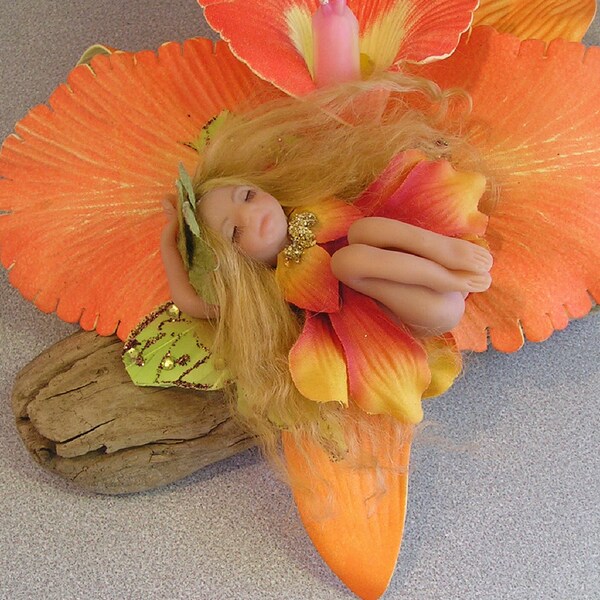 Angel Fairy polymer clay miniature ooak fantasy art doll Chandra