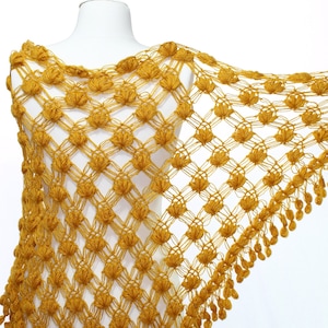 Saffron Wedding Evening Crochet Shawl Bridal Wrap Fall Winter Shawl,Saffron Shawl Scarf Bridesmaid Shawl Christmas Gift Ideas For Her Mom