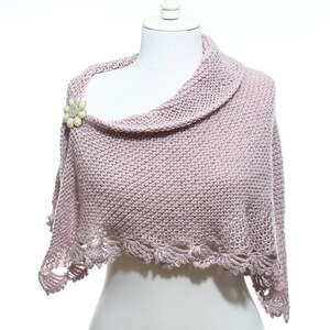 Wedding Shawl, Bridal Shawl, Bridal Wedding Shawl, Rosebud Shawl, Hand Knit Crochet Shawl, Wedding Capelet, Bridesmaid Shawl, Gift Ideas