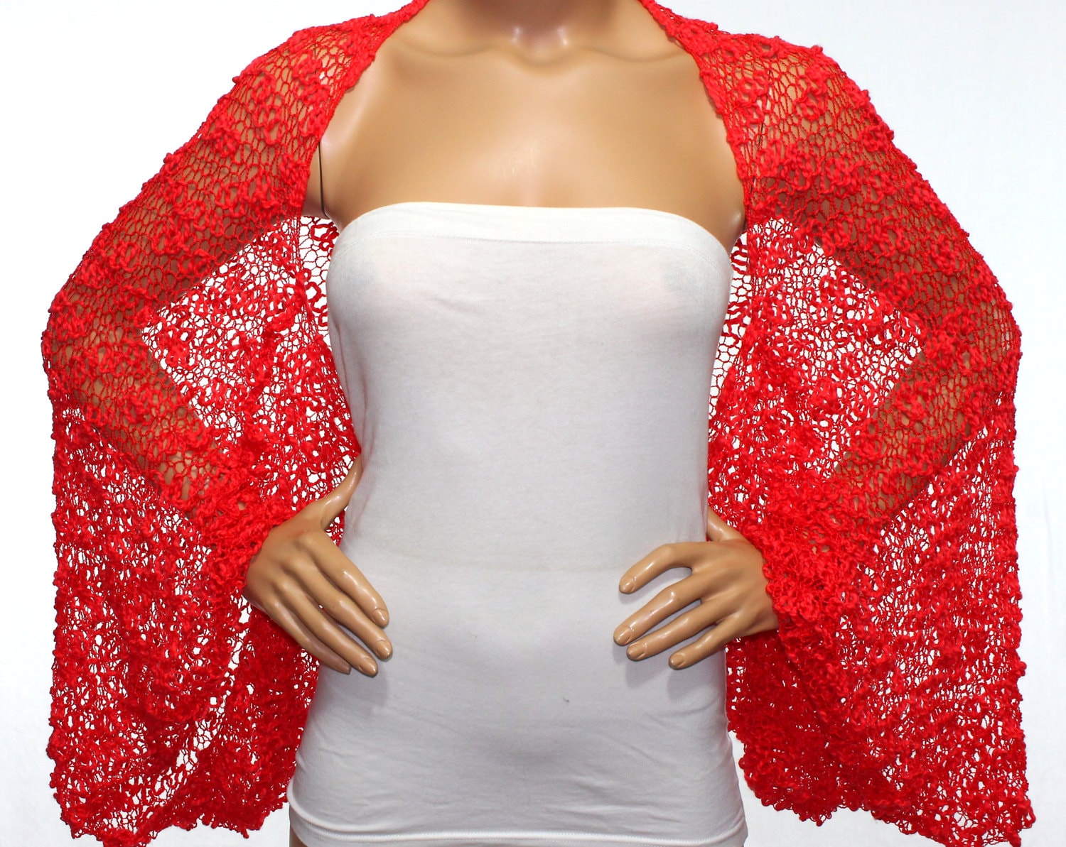 Coral Shrug - Etsy