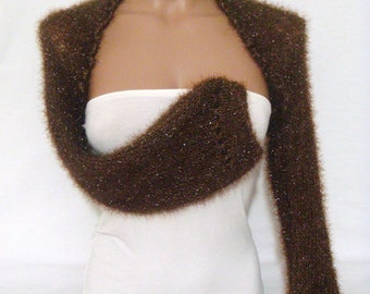 Wedding Shrug Bridal Shrug Brown Shrug Wedding Bolero Bridal Bolero Bridesmaids Gift Long Sleeve White Shrug Weddings Accessories