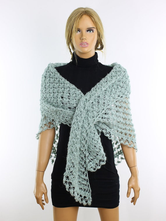 Azure Mohair Wool Oversize Wedding Shawl Crochet Bridal Shawl,Wedding  Accessories Cover Ups Shawls Wraps Bridesmaid,Gift Ideas For Her Mom