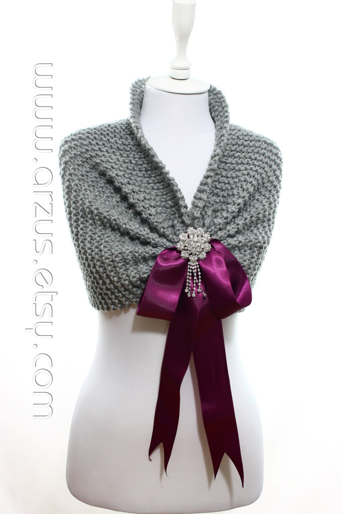 black and grey shawl