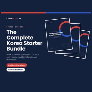 Korea Starterpakket: Markttoegang, Solliciteren, CV-sjablonen (Digitale download)
