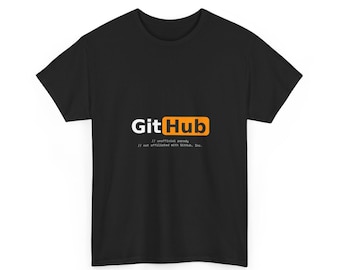 GitHub Hub Logo Parody T-Shirt | Funny Programmer Tee | Coding Humor Gift