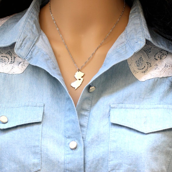 Is There Gold In New Jersey New Jersey Necklace - Etsy