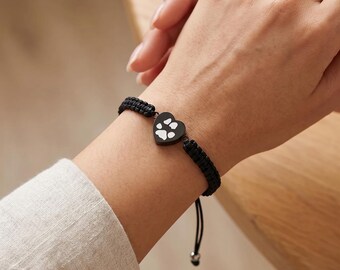 Pulsera personalizada con forma de corazón, joya conmemorativa para cenizas de cremación o cenizas de mascotas.