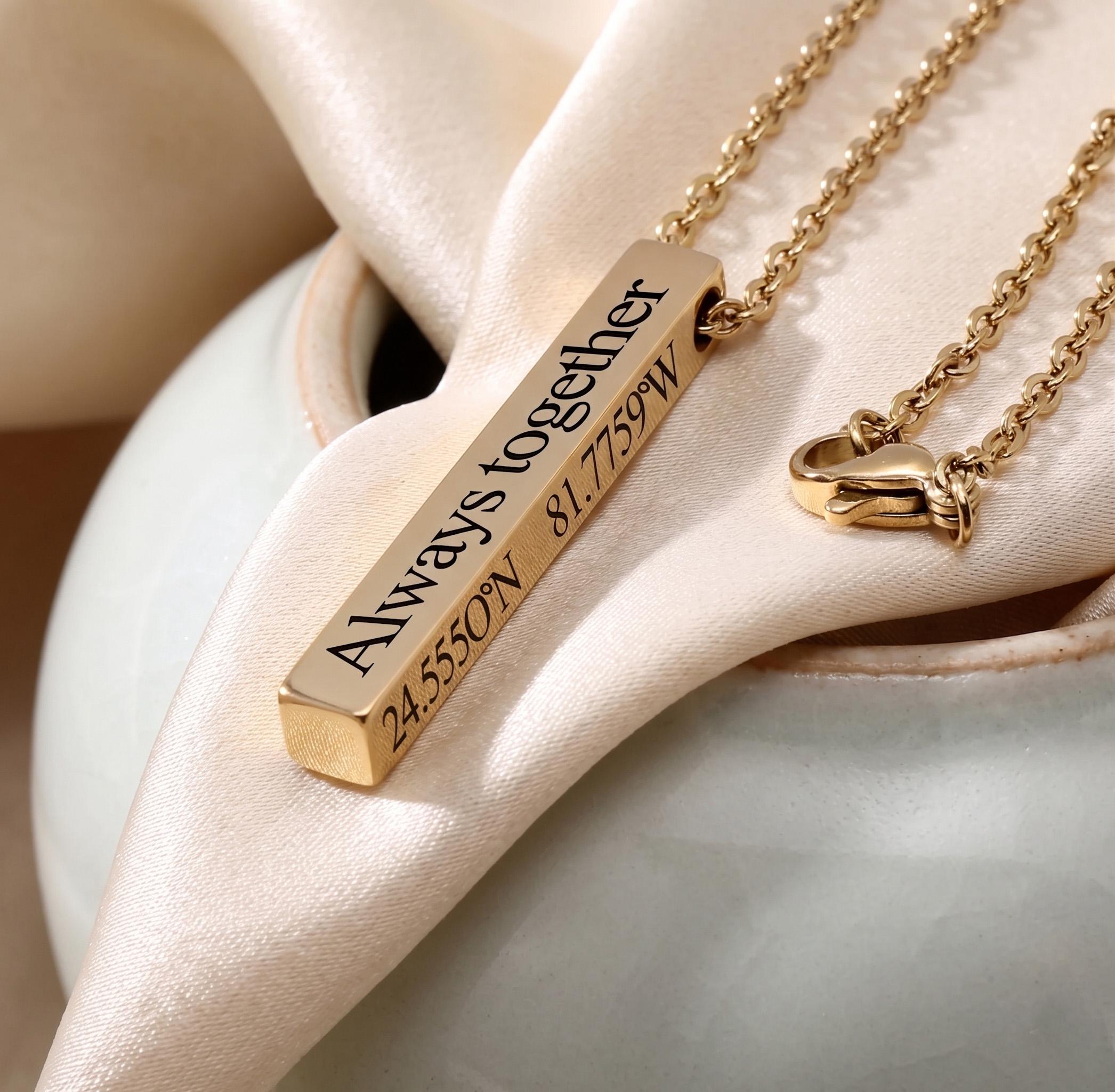 34 Discover Unique Map-Themed Jewelry for Your Next Adventure 26 Stainless Steel Coordinate Necklace for Couples Where We Met…