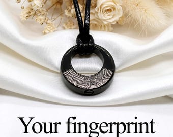 Personalized Stainless Steel Urn Necklace, Fingerprint Cremation Jewelry