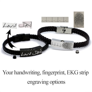 Personalized urn bracelet. Braided leather urn bracelet. Ash urn bracelet. Cremation jewelry, cremation ashes bracelet. EKG strip engraving