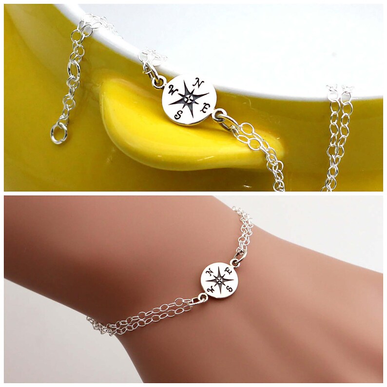 Compass Bracelet. Personalized Compass Bracelet Best Friends Etsy