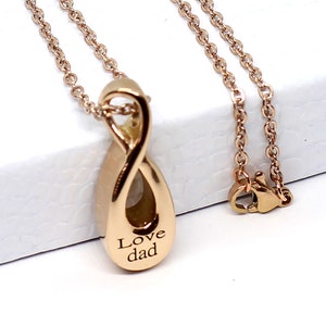 Personalized urn necklace. Infinity urn necklace. Ash urn necklace. Infinity necklace. Cremation jewelry, Infinity ashes necklace