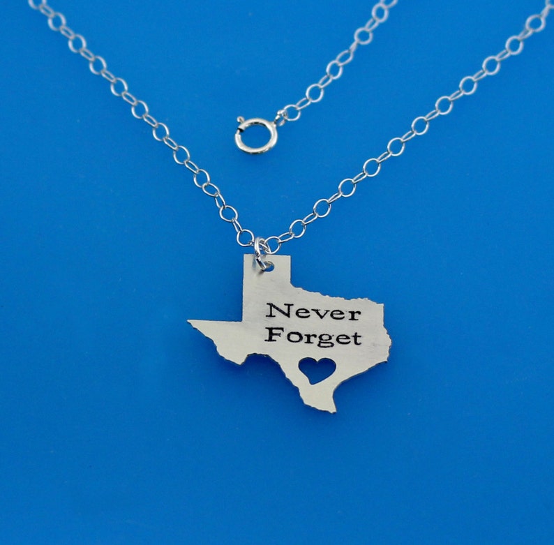 Sterling Silver Texas State necklace Rose Gold Filled Personalized Texas necklace Engraved Texas State 14kt Gold Filled gift for her