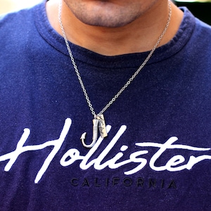 Personalized fishing hook urn necklace. Urn necklace. Ash urn necklace. Fishing hook, Pet Urn necklace. Cremation jewelry
