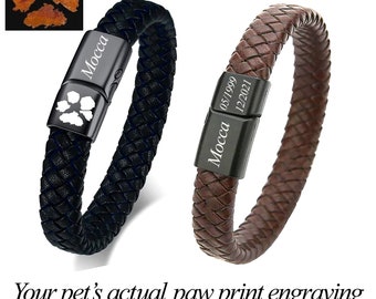 Personalized urn bracelet. Braided leather urn bracelet. Ash urn bracelet. Cremation jewelry, cremation ashes bracelet. EKG strip engraving