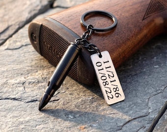 Collar con urna de bala personalizado / Regalo conmemorativo personalizado para hombres / Joyería de cremación para cenizas de veteranos / Regalo del Día del Padre para papá