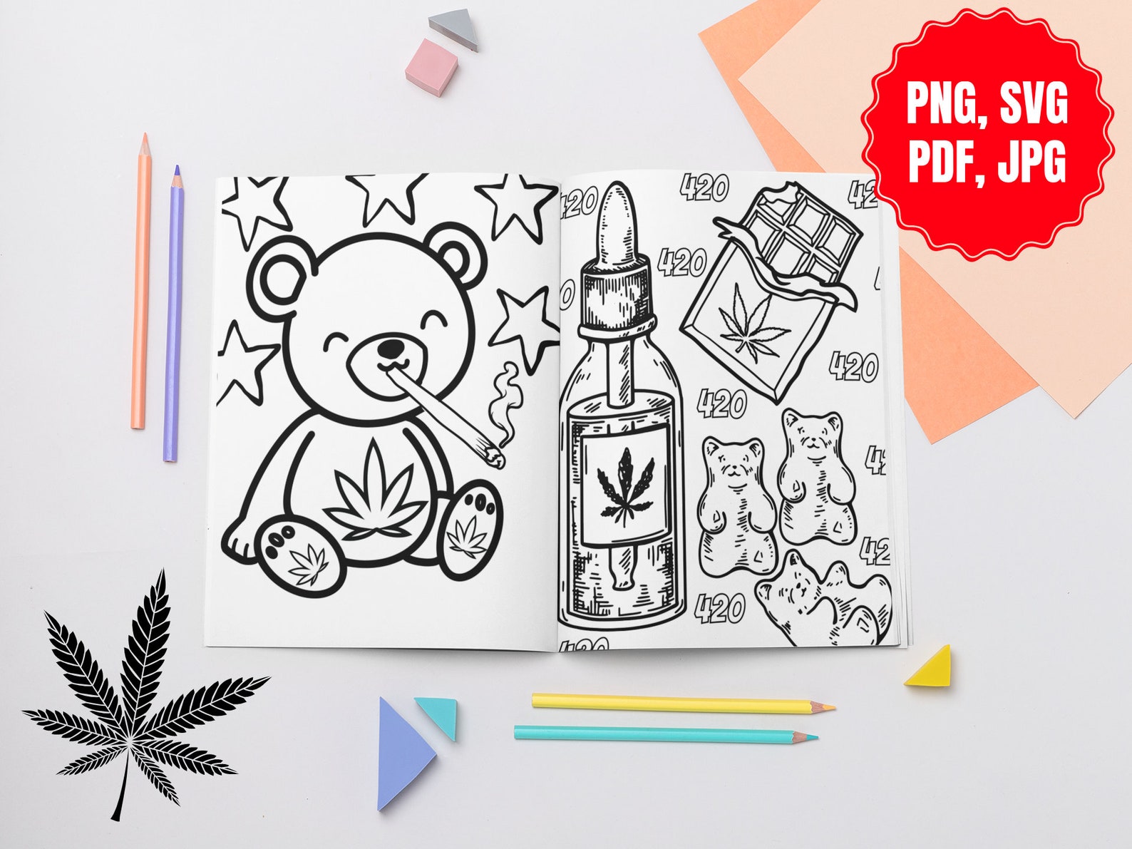 Stoner Coloring Pages for Adults 420 Friendly Printable Adult Colouring ...