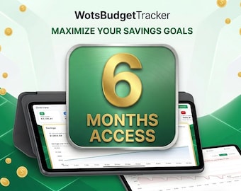 WotsBudgetTracker Web App, 6 Months Access, NZ Budget Planner (Digital Download)