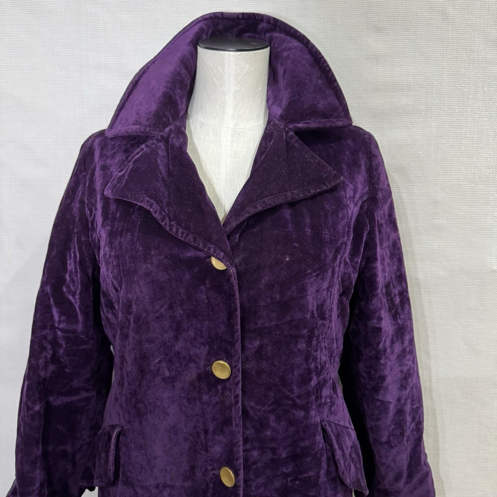70s Purple Jacket Velvet - Etsy