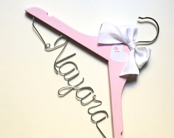 Baptism / Christening Hanger Gift -Personalized & Custom for Child, Baby, or Toddler - Small Hanger for Flower Girl