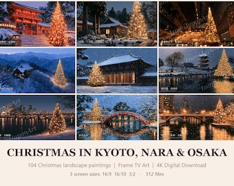 Noël original à Kyoto, Nara et Osaka, 104 peintures japonaises, Frame TV Art