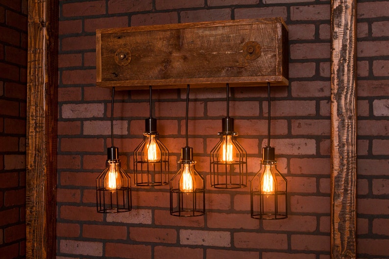 Bathroom Vanity Lighting Industrial Light Black Pendant Wall Reclaimed Wood And 5 Pendants R 26wall Bc