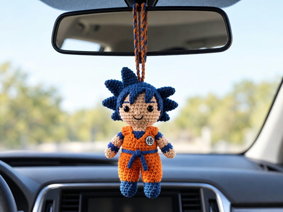 Goku Pattern Goku Amigurumi Crochet Doll Pattern, Dragon Ball Inspired, Car Ornament ...