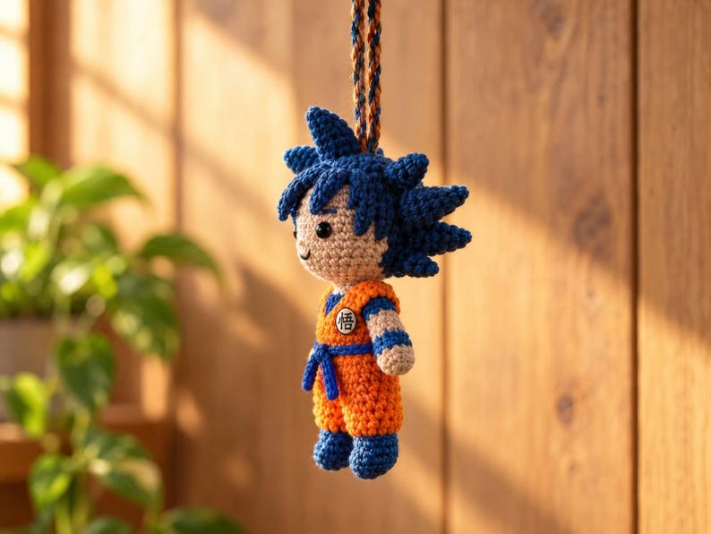 Goku Pattern Goku Amigurumi Crochet Doll Pattern, Dragon Ball Inspired, Car Ornament ...