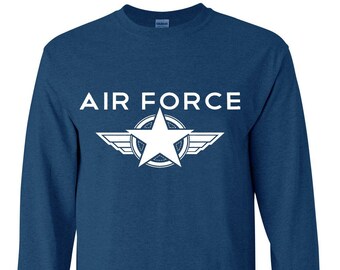 Air Force Shirt Long Sleeve Mens Graphic Tees Gifts