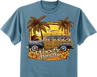 Woody Car T-shirt Classic Car Tee Shirt Mens Dad Gifts