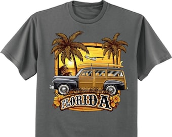 Woodie Car T-shirt Florida Tee Shirt Homme