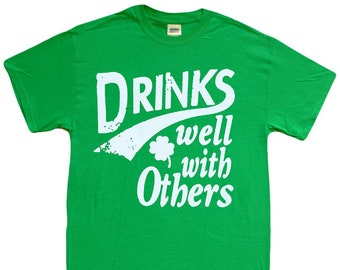 Camiseta grande y alta para hombre Funny St Patricks Day Green Shamrock