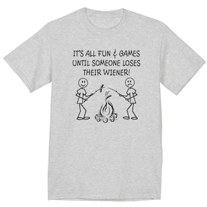 Camping Funny Big and Tall Shirts Men