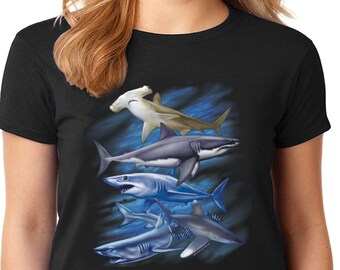 T-shirt Femme - Shark T-shirt Femme