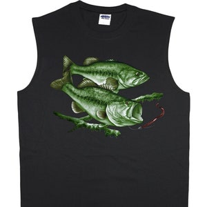  Funny Fishing Master Baiter Joke Tank Top Sleeveless Tee Men  Navy : Clothing, Shoes & Jewelry