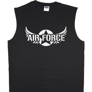 Air Force T-shirt Sleeveless Muscle Tee
