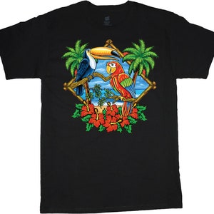 Tropical Bird Gifts Mens T-shirt Toucan Parrot