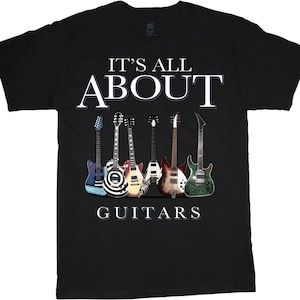 Funny Guitar Player T-shirt Mens Graphic Tee