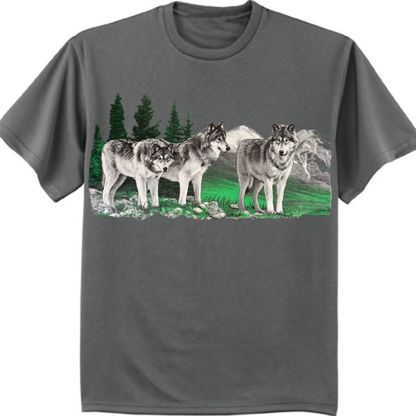 Big and Tall Shirts Men Wolves Wolf Pack