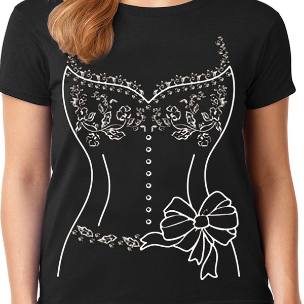 Ladies Wedding Dress Bride T-shirt Womens