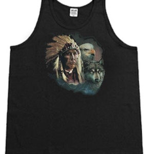 Indianer Adler Wolf / Mens Pullunder oder ärmelloses T-shirt
