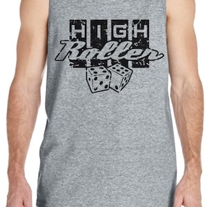 High Roller Tank Top, Kostki, Kasyno, Gry płatne, Karty do gry, Gamer Tank Top, Pamiątkowy Tank Top, Weekend Tank Top, Prezent dla taty