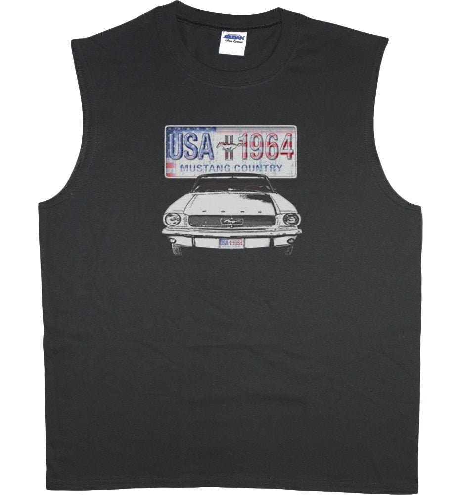 Ford Mustang Shirt Mens Sleeveless Shirt Muscle Tee