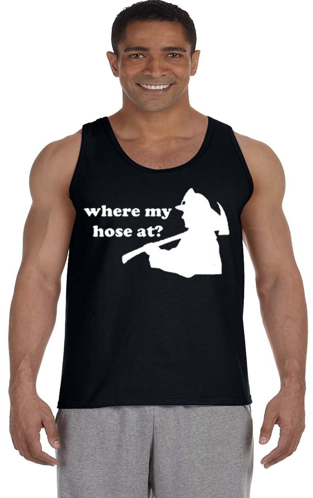 Funny Mens Tank Top Sleeveless Muscle Tee Shirt Etsy