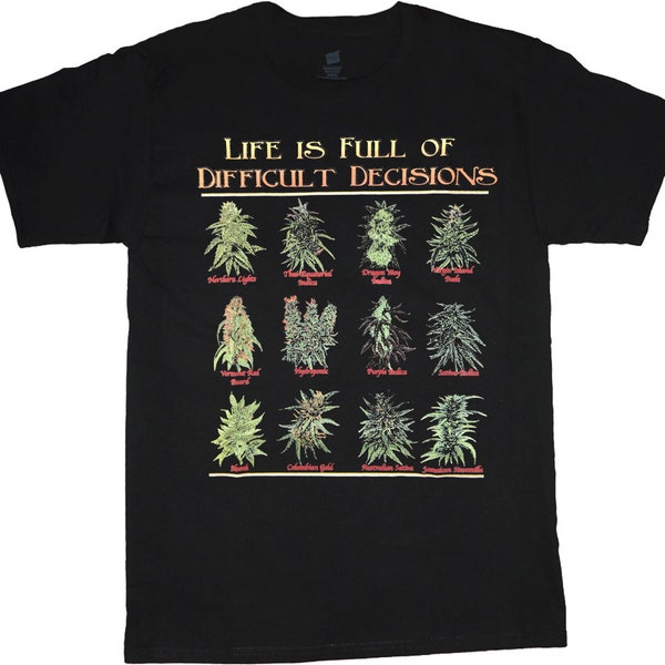 Weed Strains Pothead Stoner Gifts for Men 420 Tee